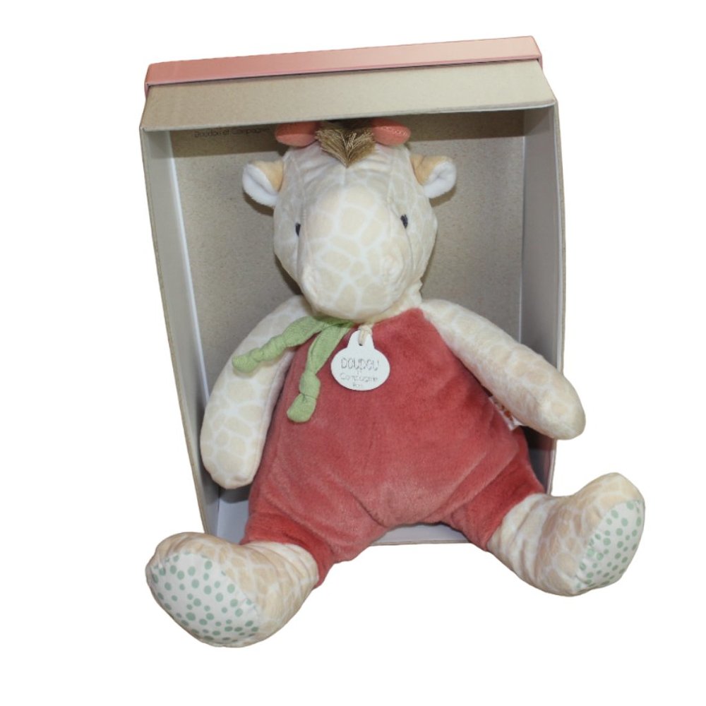 Doudou et Compagnie Paris Couleurs Savane Giraffe Plush Baby Lovey Toy Pink NEW
